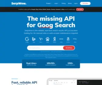 Serpwow.com(SERP API) Screenshot