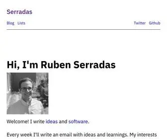 Serradas.org(Ruben Serradas personal website) Screenshot