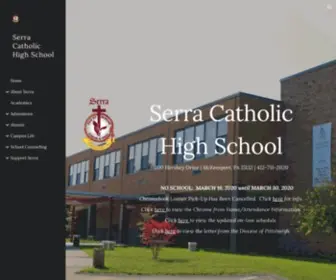 Serrahs.org(Serra Catholic High School) Screenshot