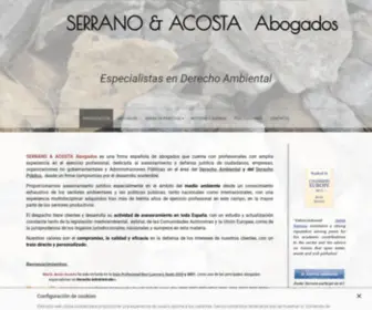 Serrano-Acosta.com(Serrano-Acosta Abogados Derecho Ambiental) Screenshot
