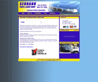 Serranocollision.com(Serrano Paint & Body Shop) Screenshot