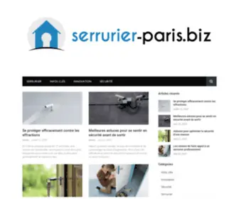 Serrurier-Paris.biz(Serrurier Paris : toutes les infos et actualités en matière de serrurerie) Screenshot