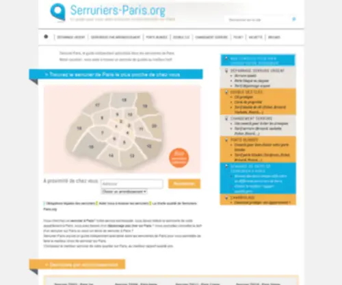 Serruriers-Paris.org(Le guide des serruriers pas cher sur Paris) Screenshot