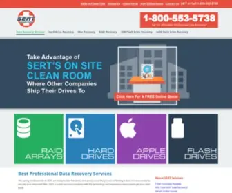 Sertdatarecovery.com(Professional Data Recovery Services) Screenshot