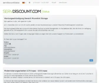 Servdiscount-Status.com(Status) Screenshot