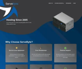 Servebyte.com(Web Hosting) Screenshot