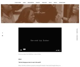 Servedupsober.com(Served Up Sober) Screenshot