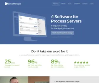 Servemanager.com(Process Server Software) Screenshot