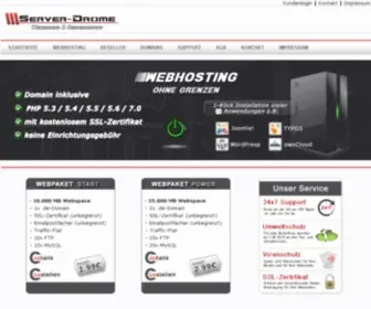 Server-Drome.de(WebHosting & ServerHosting Startseite) Screenshot