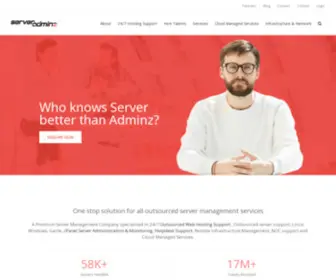 Serveradminz.com(Server Management Company) Screenshot
