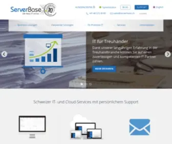 Serverbase.ch(Schweizer Cloud Services für KMU & Treuhand) Screenshot