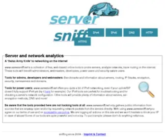 Serversniff.net(Reports and all about ips) Screenshot
