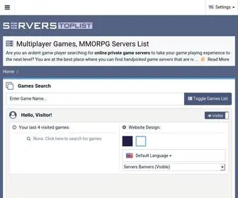 Serverstoplist.com(Multiplayer Games) Screenshot