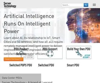 Servertech.com(Server Technology produces the highest quality Data Center rackmount power distribution units (PDUs)) Screenshot