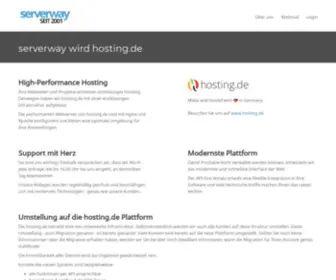 Serverway.de(Webhosting, vServer, Server, Managed Server und Hosted Exchange seit 2001) Screenshot