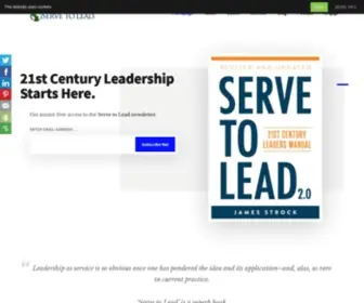 Servetolead.org(The Serve to Lead Group homepage. Founder James Strock) Screenshot