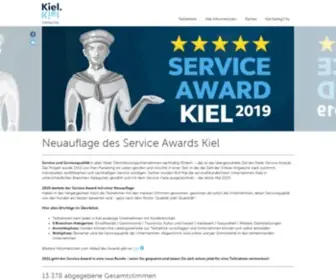 Serviceaward-Kiel.de(Service und Servicequalität in allen Kieler Dienstleistungsunternehmen nachhaltig fördern) Screenshot