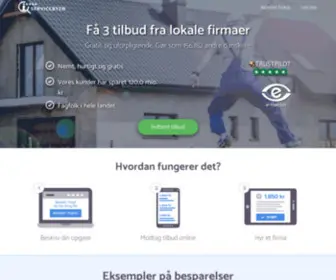 Servicebyen.dk(Få 3 tilbud fra lokale firmaer) Screenshot