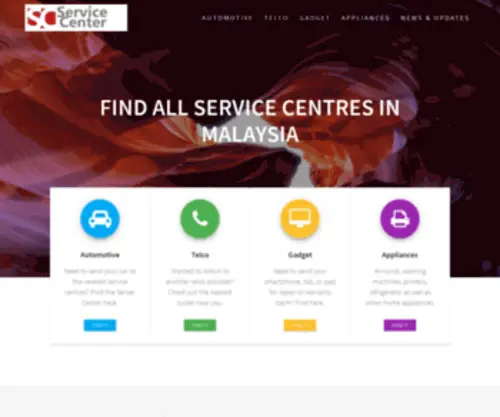 Servicecentre.com.my(Complete list of Service Center (Centre)) Screenshot
