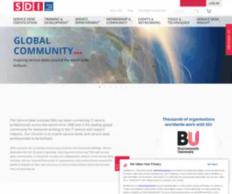 Servicedeskinstitute.com(The Service Desk Institute (SDI)) Screenshot