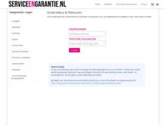 Serviceengarantie.nl(Service & Garantie) Screenshot