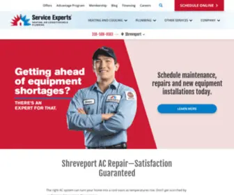 Serviceexpertsla.com(HVAC Service & Repairs in Shreveport) Screenshot