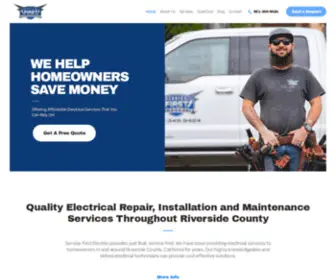 Servicefirstelectric.net(Electrical Contractor Professionals) Screenshot