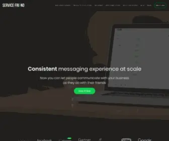 Servicefriend.com(Hybrid AI experience at scale) Screenshot