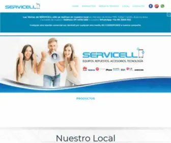 Servicell.com.ar(Venta Mayorista y Minorista de Repuestos y Accesorios para Celulares) Screenshot