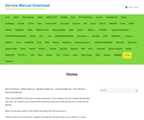 Servicemanualbit.com(Service Manual Download Home) Screenshot