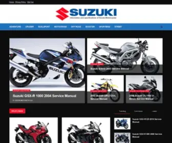 ServicemanualsgsXr.com(Specifications and information of all Suzuki motorcycles) Screenshot