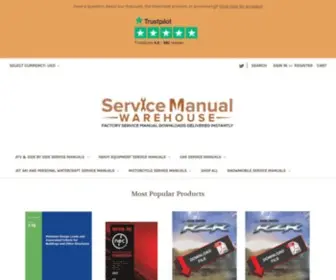 Servicemanualwarehouse.com(Service Manual Warehouse) Screenshot