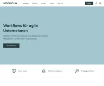 Servicenow.de(The smarter way to workflow) Screenshot