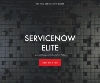 Servicenowelite.com(ServiceNow Elite) Screenshot