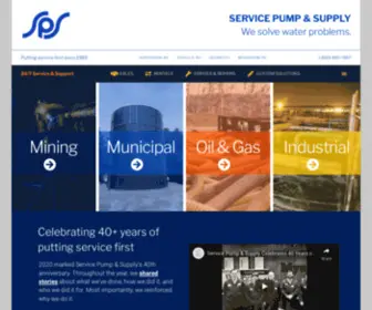 Servicepump.com(Service Pump & Supply) Screenshot