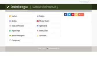 Servicerating.ca(Find and rate Canadian professionals) Screenshot
