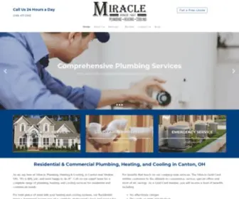 Servicesbymiracle.com(Miracle Plumbing & Heating) Screenshot