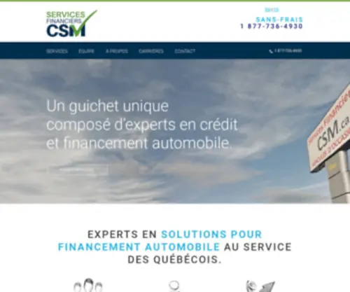 Servicesfinancierscsm.ca(Services Financiers CSM) Screenshot