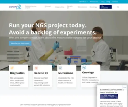 Servicexs.com(GenomeScan) Screenshot