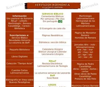 Servicioskoinonia.org(Teología latinoamericana) Screenshot