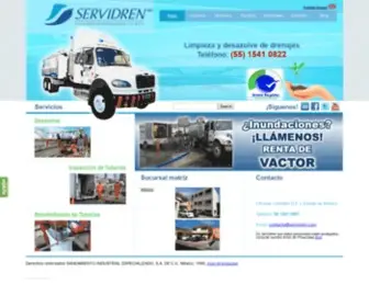 Servidren.com(DESAZOLVE, REHABILITACIÓN DE TUBERÍAS, TCS, VIDEO INSPECCIÓN DE TUBERÍAS, SANEAMIENTO, SERVICIO DE DESAZOLVE, RENTA DE VACTOR) Screenshot