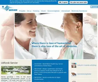 Servier.dk(Servier hjemmeside) Screenshot