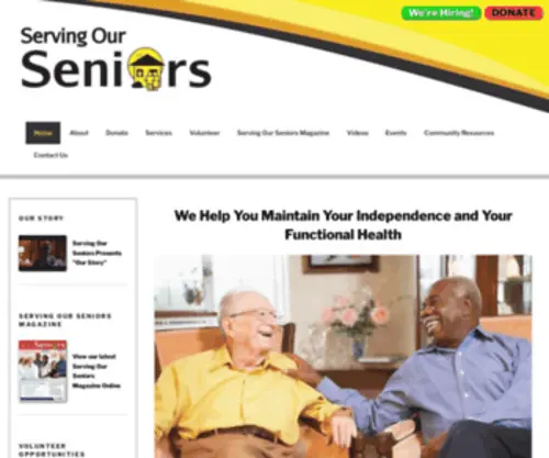 Servingourseniors.org(Serving Our Seniors) Screenshot