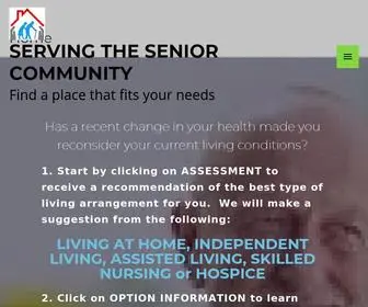 Servingtheseniorcommunity.com(Find a place that fits your needs) Screenshot