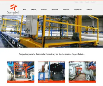 Serviplast.net(Proyectos para la industria química y acabados superficiales) Screenshot