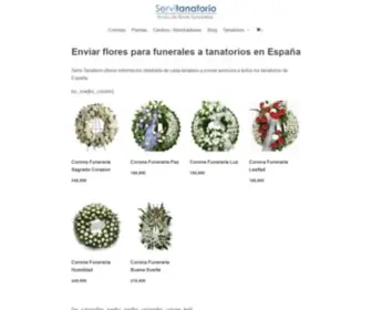 Servitanatorio.com(Floristería para Enviar flores Funerales a Tanatorios) Screenshot