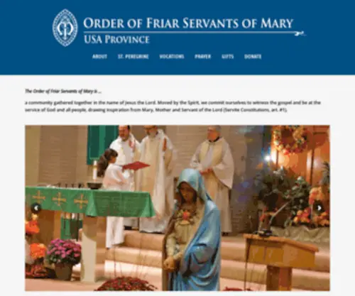 Servite.org(Friar Servants of Mary USA Province) Screenshot
