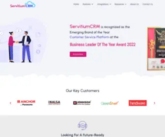 Servitiumcrm.com(Best Customer Support Management Services Software) Screenshot