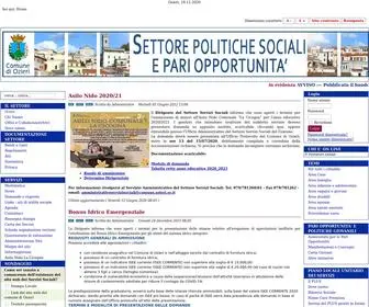 Servizisocialiozieri.it(Benvenuto nel sito del settore servizi sociali del comune di ozieri) Screenshot