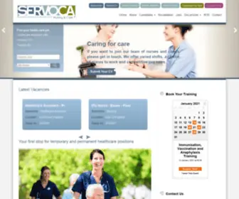 Servocahealth.com(Servoca Nursing & Care) Screenshot